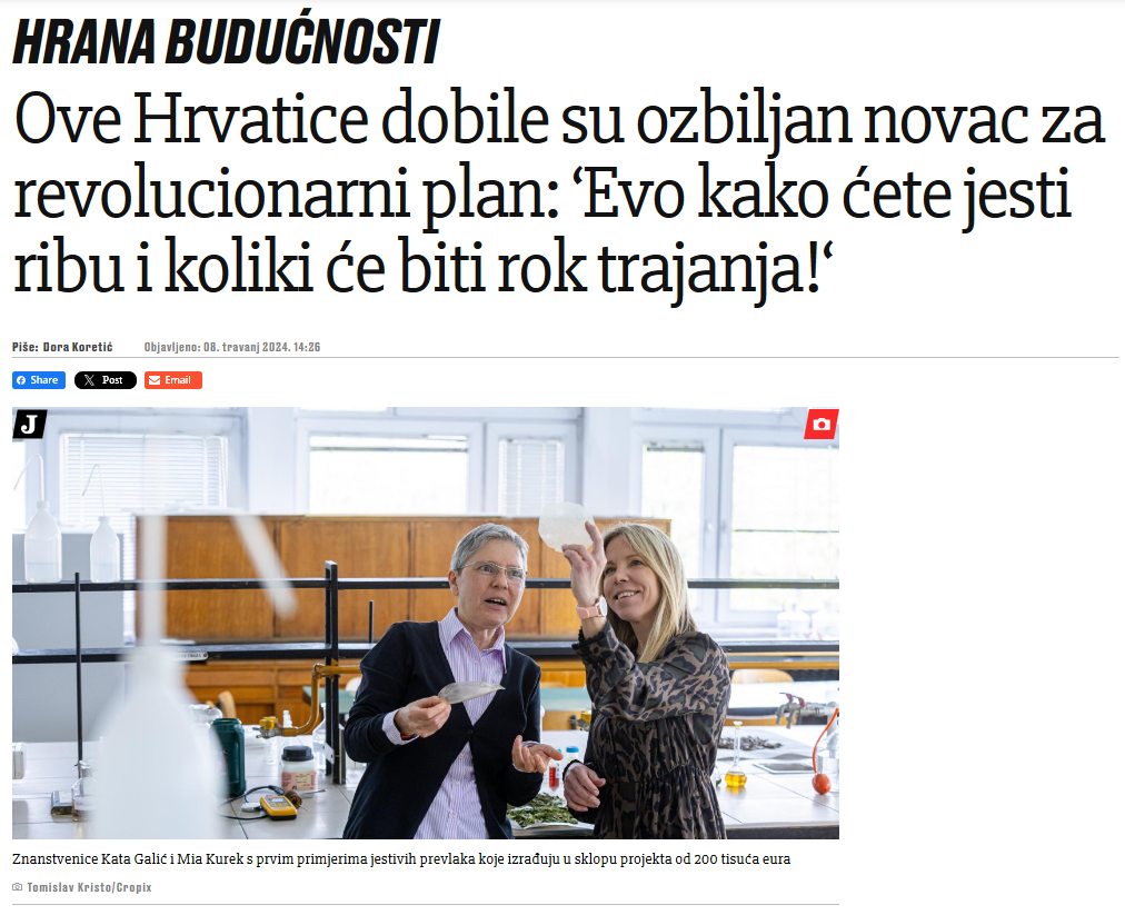 Jutarnji list article about the ActCoFISH research project